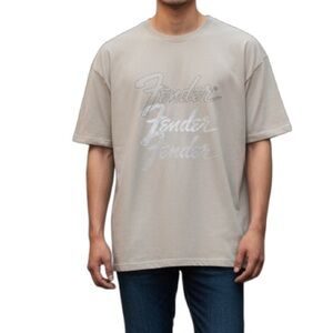 Fender Light Gray Short Sleeve Graphic Tee Size Medium